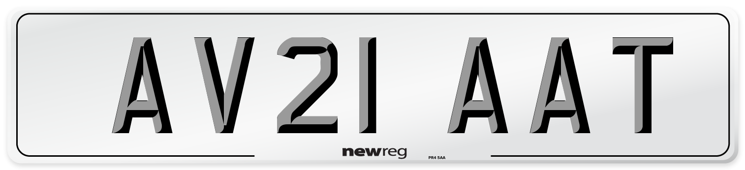 AV21 AAT Number Plate from New Reg